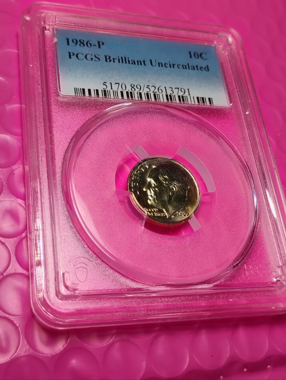 1986-P PCGS Brilliant Uncirculated Dime - CLAD ‼️‼️ Bundle Make Offers 🔥🔥